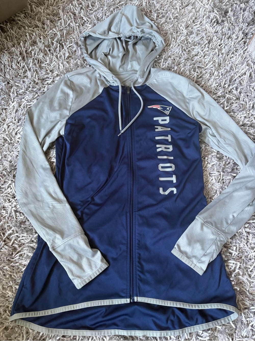 New England Patriots Hooded Zip Jacket small
